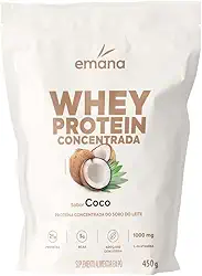 Emana Whey Protein Adoçado com Stevia Sabor Coco - 450g