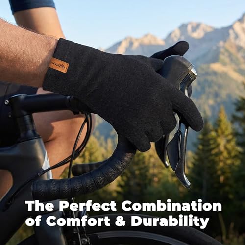 Image of ACUSHLA 100% Merino Wool Glove Liner Touchscreen Winter Light Ski Men Women