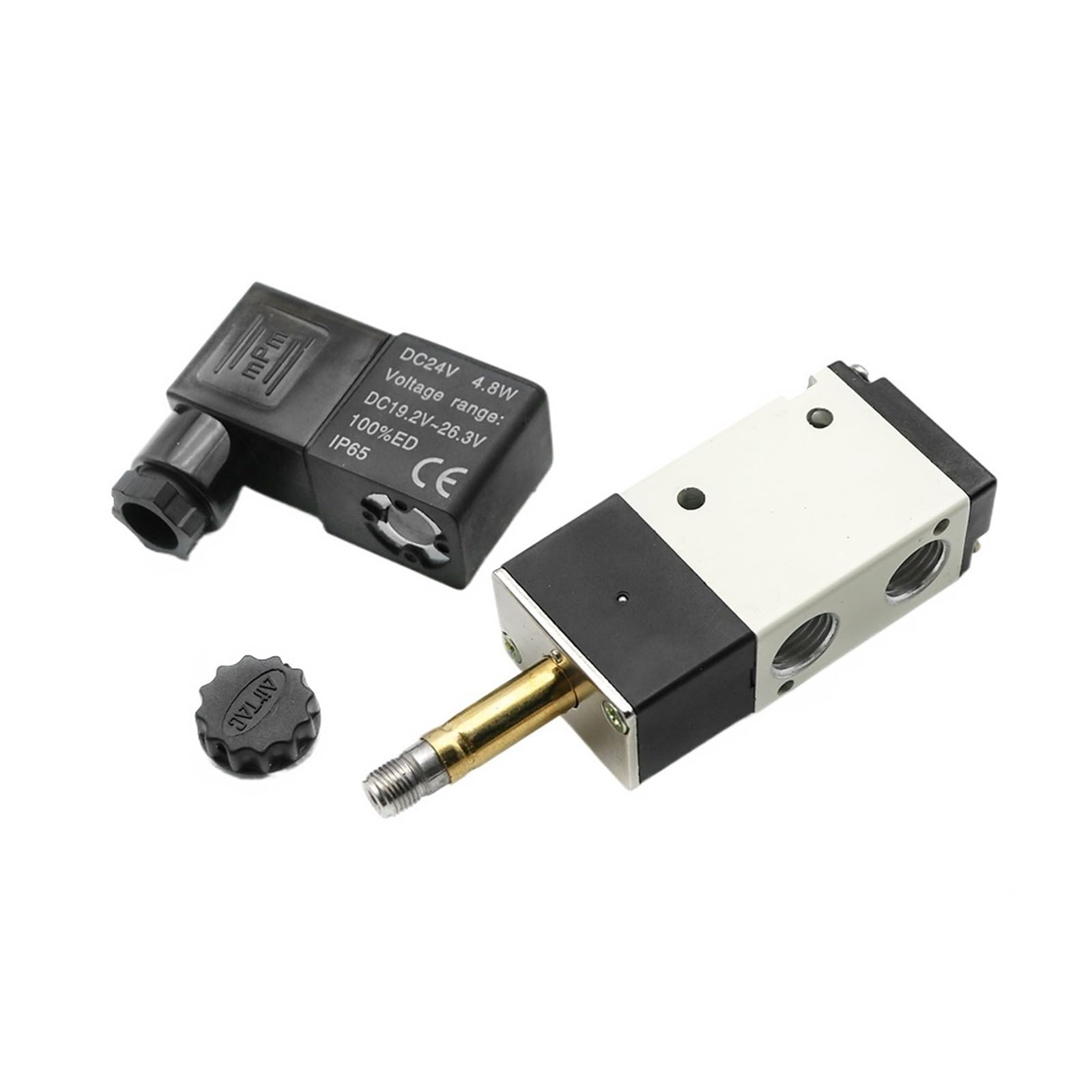 Pneumatyczny zawór elektromagnetyczny 3V210-08 DC12V DC24V AC110V AC220V 3-drożny kierunkowy zawór sterujący powietrzem i 2 pozycje gazu (3v210-08 W 4 mm, 5V)