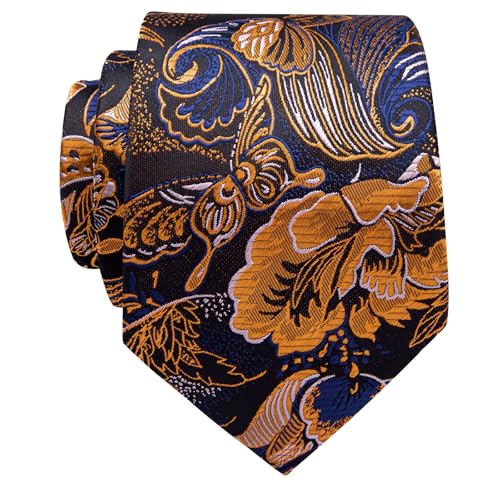 Image of YourTies Paisley Men's Necktie Woven Silk Floral Ties for Men Designer Formal Business Party Wedding