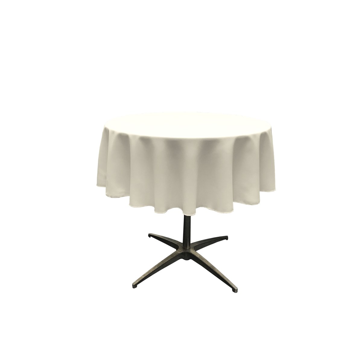 TCpop51R-IvoryP25 Polyester Poplin Tablecloth44; Ivory - 51 in. Round