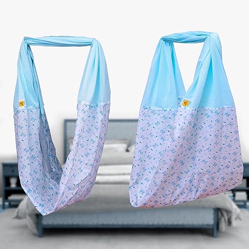 Image of Polycotton New Born Baby Ventilated Cradle Cloth /Jhula /Jhoola /Hanging Swing /Cradle Cloth (Blue)