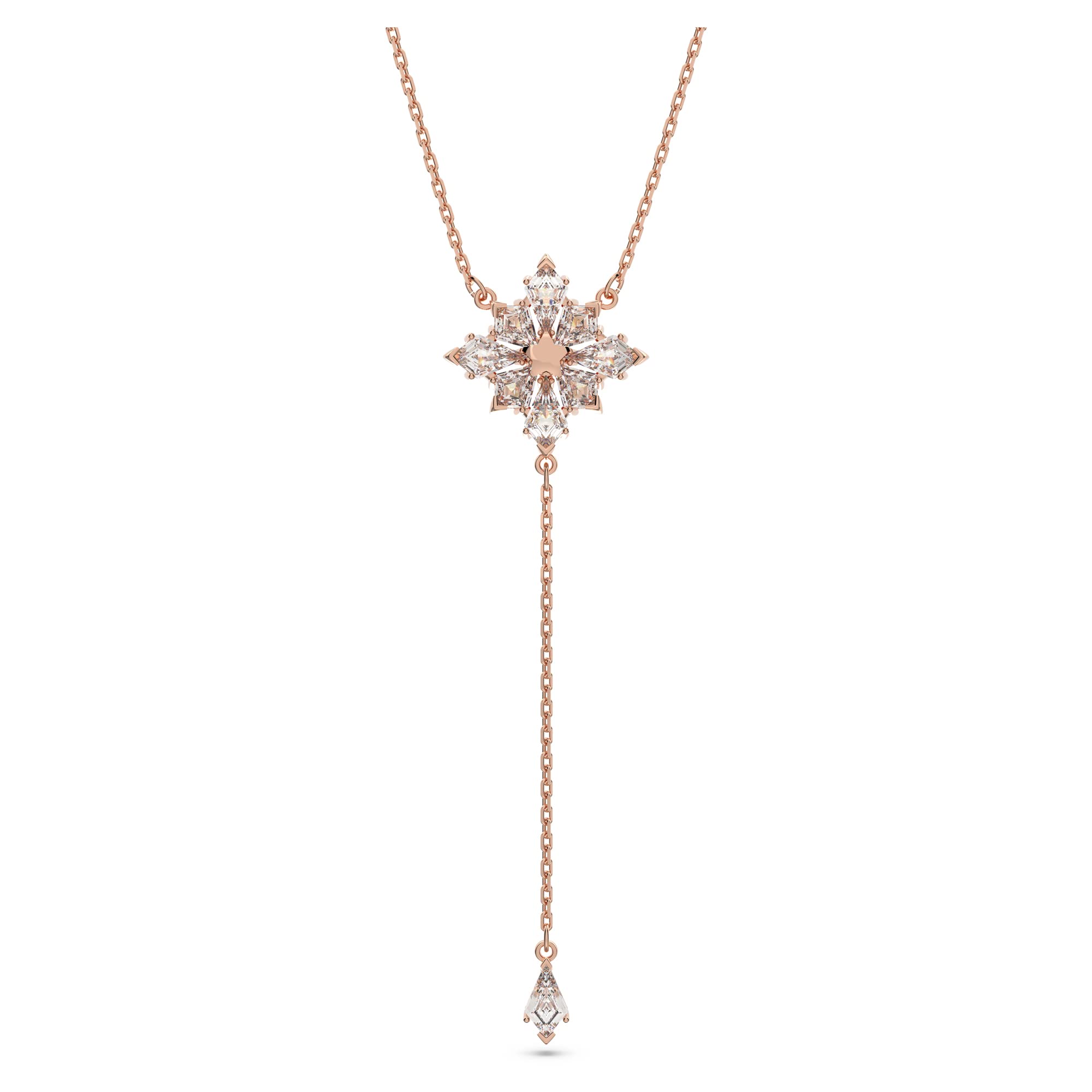 Swarovski Stella Star Necklace, Clear Crystals in a Rose Gold Tone Plated Setting, from the Stella Collection