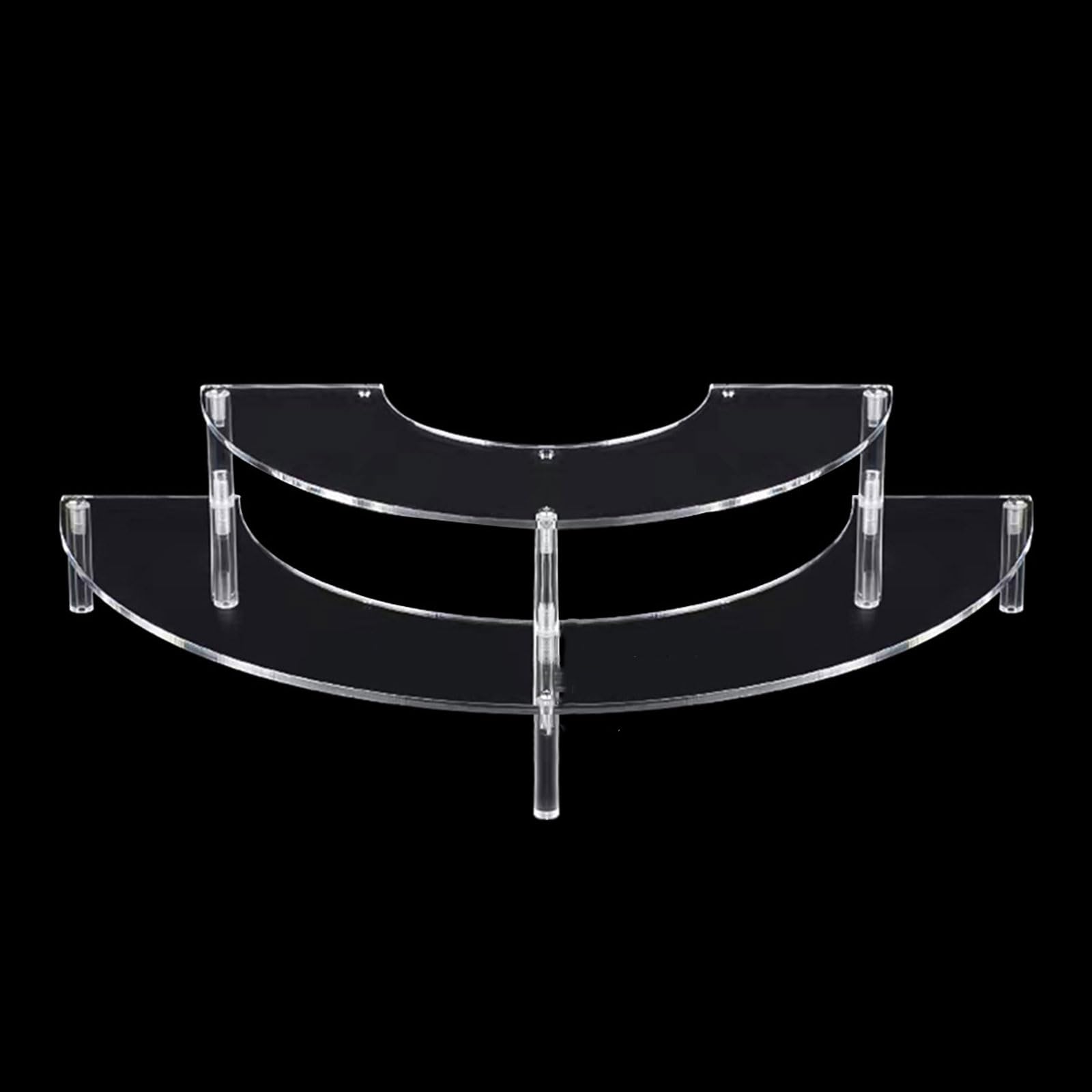 Msioytog Practical Multi Tiers Acrylic Clear Shelf for Lotions and Decorations TransparencyCupcakes Stand Home Storage Rack Clear Shelf Risers