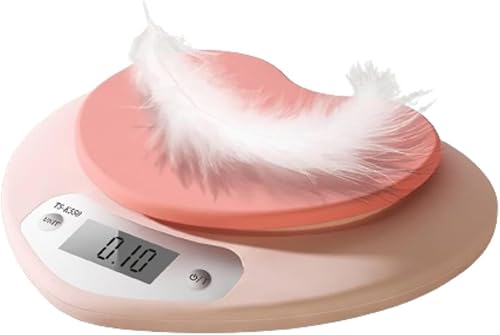 Linda báscula de alimentos, báscula digital en forma de corazón con pantalla LCD recargable para cocinar, hornear, pesar alimentos 0.04 oz11.0 lbs