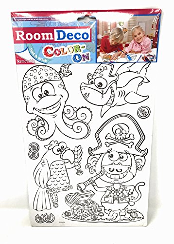 Nantucket Home Room Deco Color-on Peel & Stick Wall Decals (Pirate)