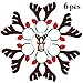 Fascigirl Christmas Antlers Headband, 6Pcs Xmas Headbands for Girls Christmas Party Hair Hoop Holiday Decorations Hair Accessories Birthday Gifts