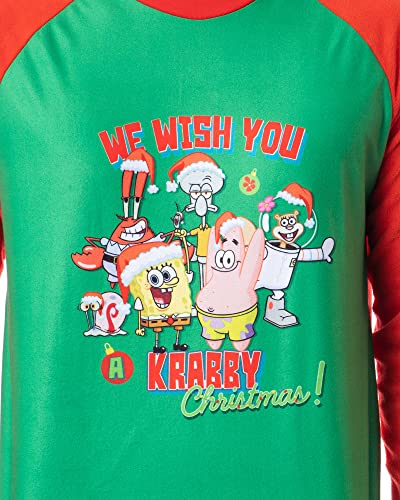 Nickelodeon Mens' SpongeBob SquarePants Krabby Christmas Pajama Set2