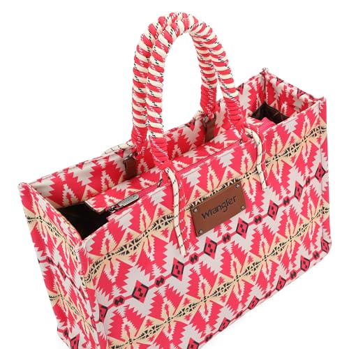 Montana West Wrangler Tote Bag Western Satchel Bags for Women with Braided Rope Handles3