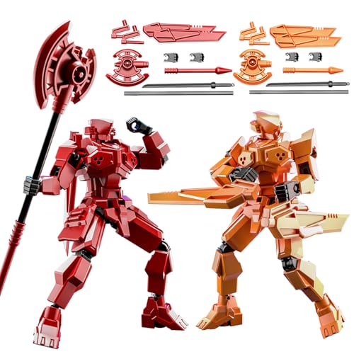 T13 Action Figure 2Pack Sets, Already Assembled Titan 13 Warrior Figures, Multi-Jointed Movable Action Figure, Lucky 13 Collectible Toy, Dummy 13...