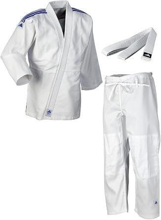 Adidas Judo Suit J350 Club Judo-GI for Children and Adults For Training and Competition Fabric Weight 350 g/m  For Height 110-190 cm White or Blue Many Colours of Shoulder Stripes