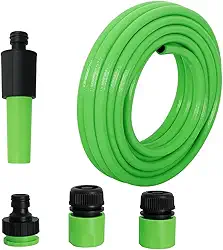 Mangueira de Jardim Flexível 20 Metros com Esguicho Regulável e 3 Engates Rápido - Kit Completo de Irrigação – Resistente, Elástica e à Prova de Vazamentos para Lavar Carros e Regar Plantas