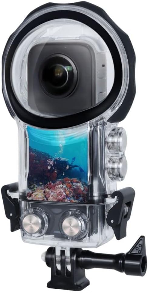BKN Waterproof Case for Insta 360 X3,50M/164FT Protective Underwater Dive Housing PC Shell Photography Shell with Bracket Accessories for Insta 360 x3 Action Camera