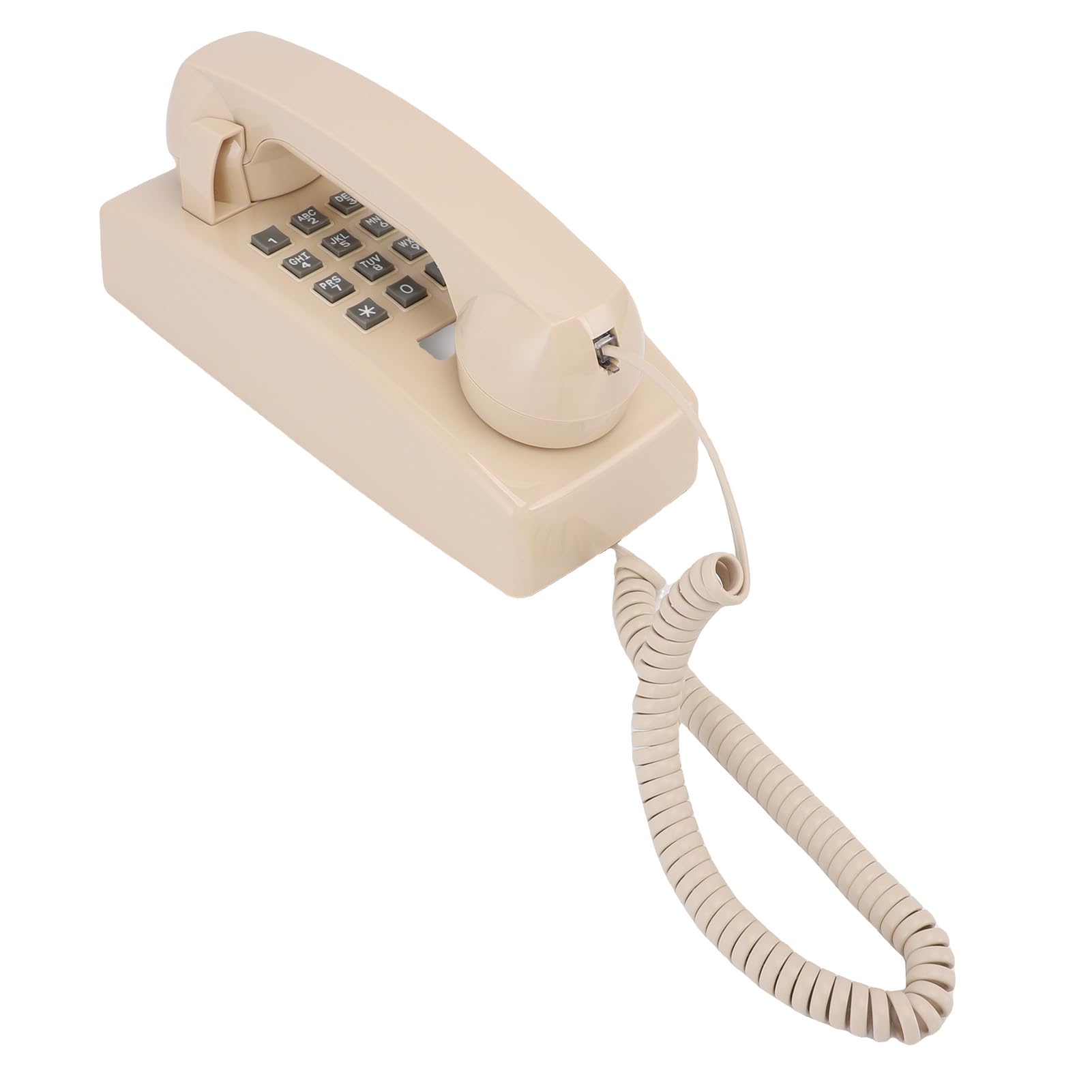 Gedourain Teléfono de Pared Retro Conveniente Llamada SOS 3 Niveles de Volumen Teléfono Montado en la Pared para el Hogar Fácil Operación Blanco