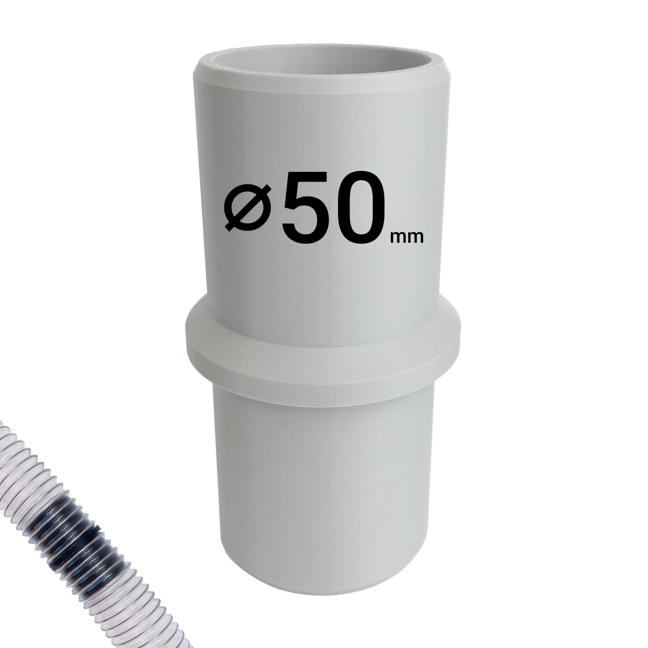 Vacuum Hose Connector Sleeve – Dust Extractor Coupler Straight Joiner | Shop Vac Hose Adapter | Dust Collection Fitting | (Various Sizes) (50mm)