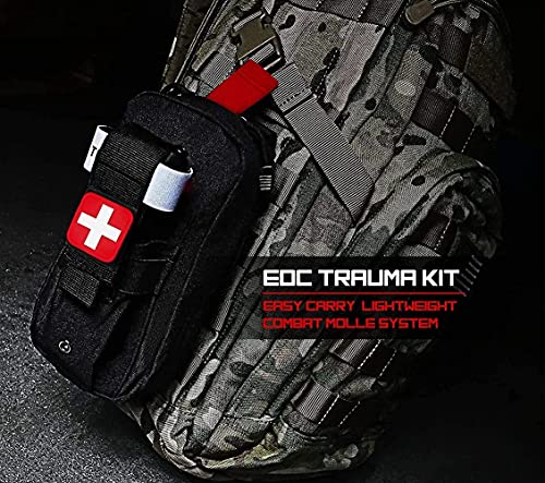 Upgrade 1000D Tourniquet Holder, Vviitop Small Trauma Kit, Portable Tactical First Aid Pouch With Molle System Ifak Medical Pouch, Emergency Emt Med Kit For Camping And Hiking (Black) #TOP2
