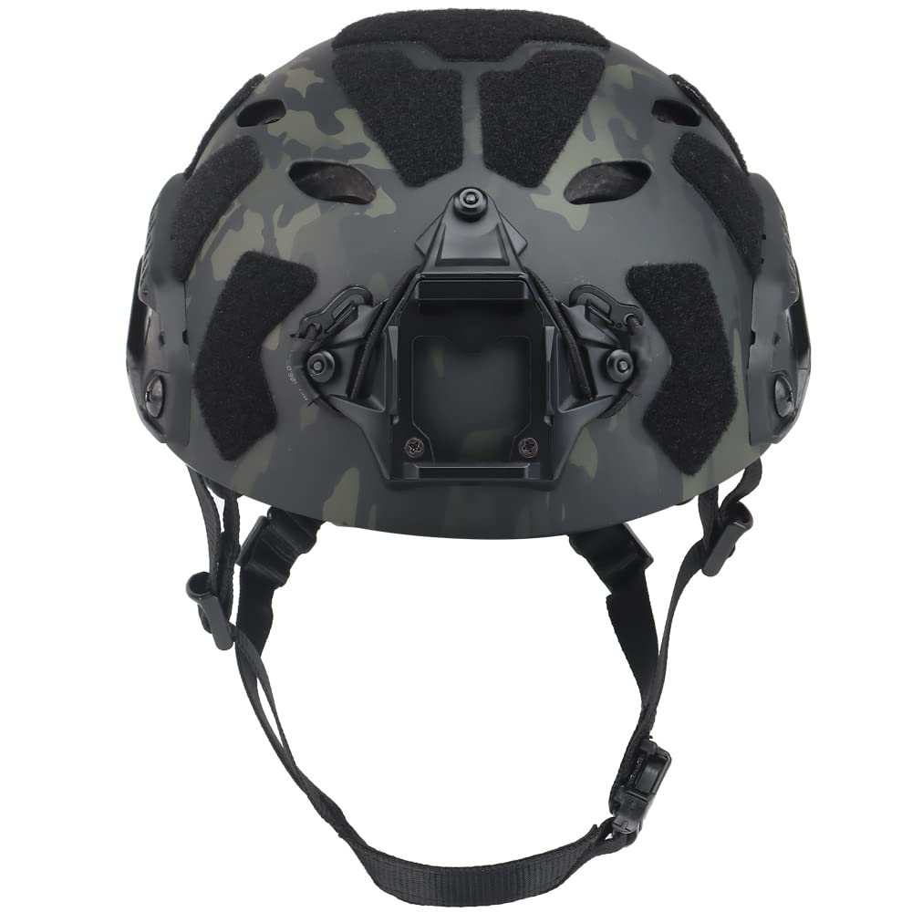 Casque Tactique, Casque Rapide rembourré 22.05-23.62 Pouces Free Paintball Universal Paintball Casque latérale réglable Casques protecteurs de Montage NVG pour la Chasse au Sable de Chasse