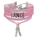 Vikitoriously Dance Bracelet Dancing Infinity love Belly Ballroom Just Dance Charm Bracelet For Women, Adult...