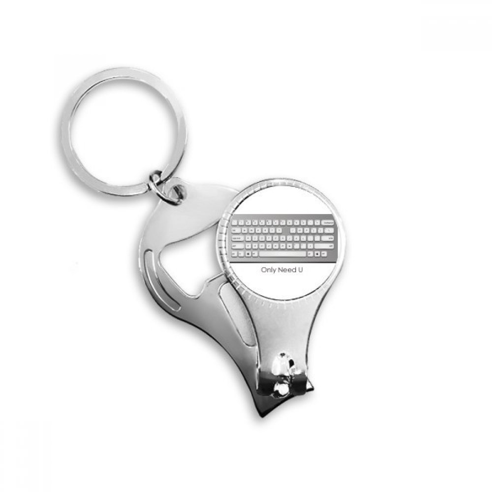 Coupe-ongles décapsuleur intégré sur anneau porte-clés multi-fonction