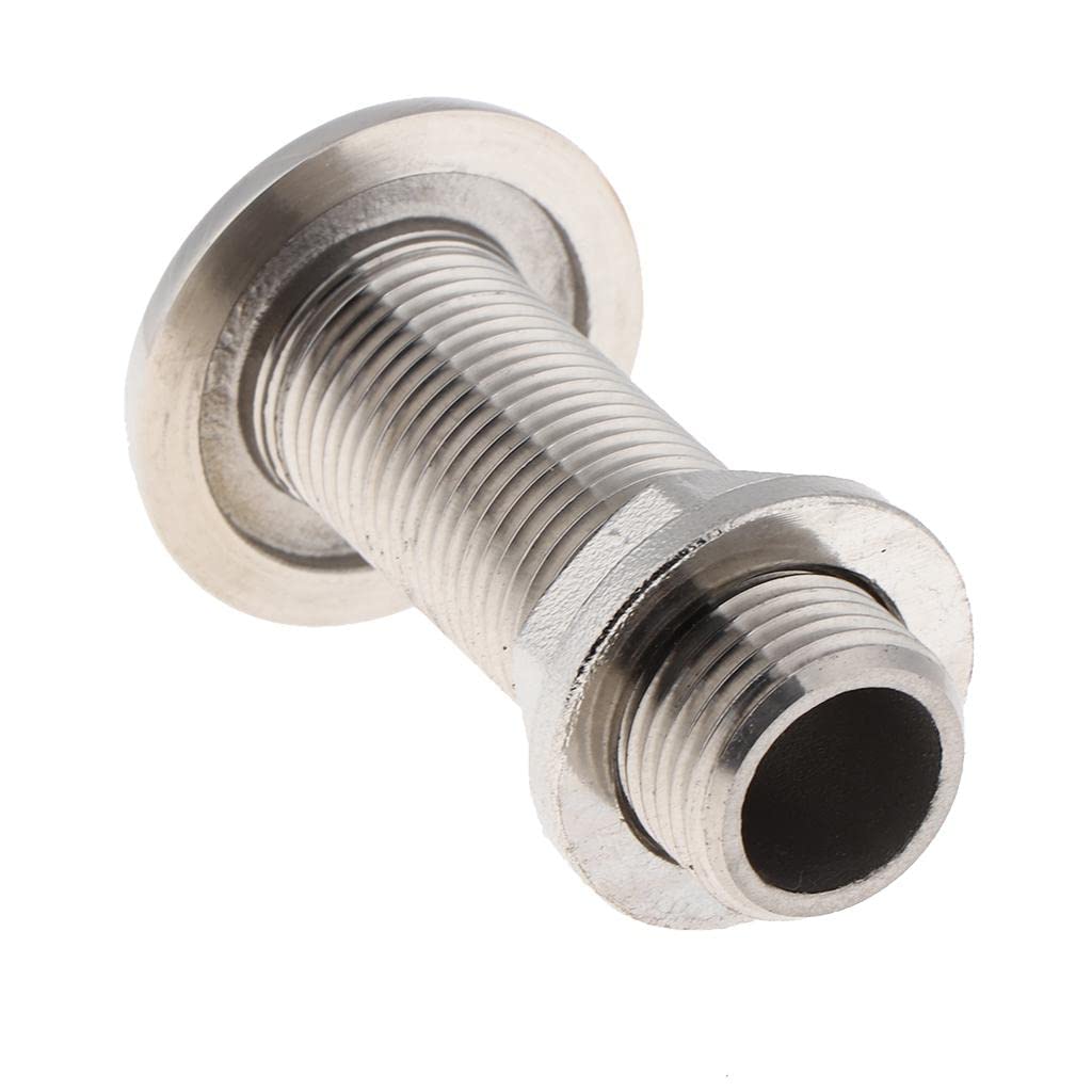 Set di 3 raccordi per scafo per barca, per tubo da 12 mm, in acciaio inox 316