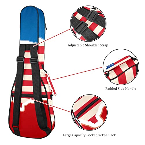 Housse pour ukulélé avec drapeau de la carte américaine des États-Unis – Rembourrage épais en éponge de 10 mm – 53,3 cm… - Les Beatles, Paul McCartney, John Lennon, RIngo Starr, George Harrison Housse pour ukulélé avec drapeau de la carte américaine des États-Unis - Rembourrage épais en éponge de 10 mm - 53,3 cm… – Image 4