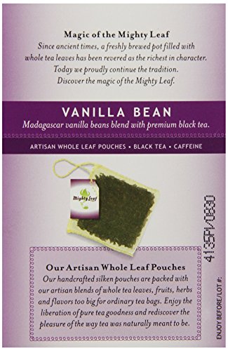 Mighty Leaf Tea Vanilla Bean, 1.32 Ounce Whole Leaf Pouch, 15 Count (Pack Of 6) #TOP1