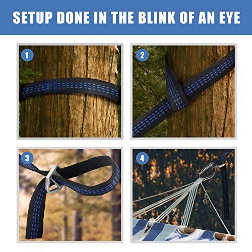 Hammock Straps Camping Tree Straps 1800+ Lbs Heavy Duty Hammock Accessories Adjustable Straps Suspension System 9 Ft W/ Carabiners Storage Bag #TOP6