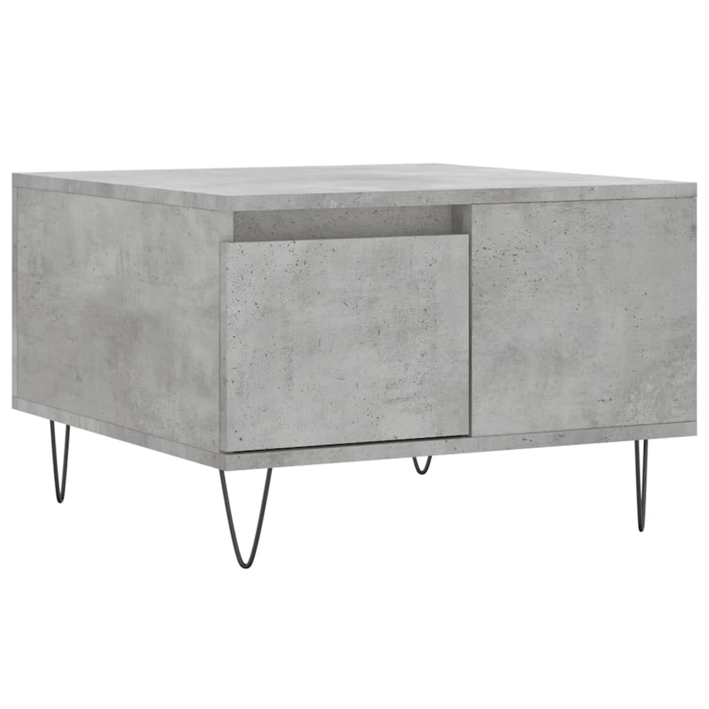 Homgoday Tavolino da caffè grigio cemento, 55 x 55 x 36,5 cm, tavolino da tè per soggiorno, sala d'accoglienza degli ospiti, camera da letto e ufficio, mobili 207