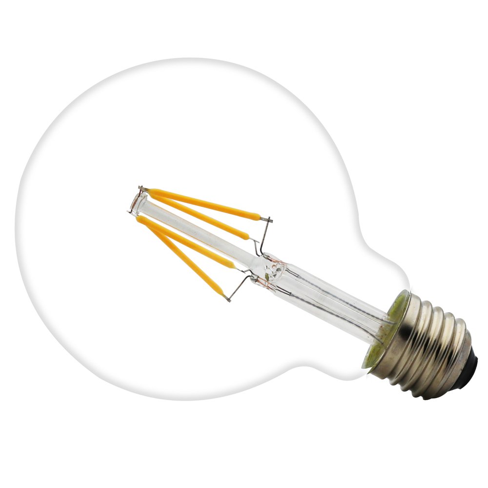 Mengjay 10 Stück Edison Vintage Glühbirne LED, LED Lampe E27 4W G95 (φ 95mm) Edison Retro Globe Glühlampe Warmweiß 2200K Edison Birne - Filament Beleuchtung im Dekorative Lampe