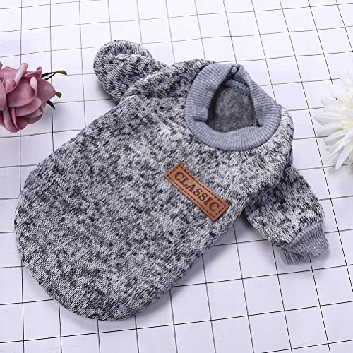 POPETPOP fantasia de cachorro de estimação, camisa de lã macia e espessa, roupas para animais de est