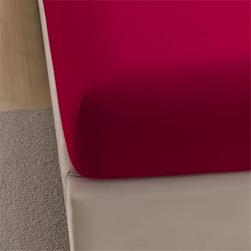 Miniatura 9 de JUWENIN, Sábana bajera ajustable de microfibra, acabado cepillado, resistente a las arrugas, a la decoloración, a las manchas, una sábana bajera