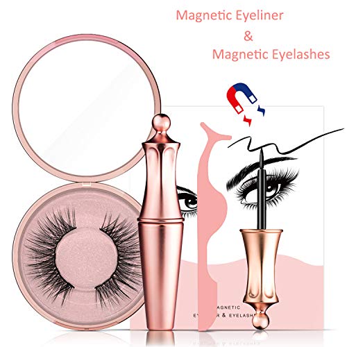 Magnetic Eyeliner With Magnetic Eyelashes, Magnetic Lashliner For Use with Magnetic False Lashes with Tweezers