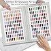 C12rtive 180 Nail Colors Book,Nail Color Display Book with 240 Nail Tips & 1-200 Number Labels,Professional Nail Color Swatches Book for Nail Polish UV Gel,Nails Art Design(Grey)