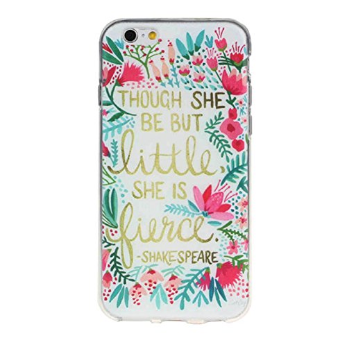 Pooqdo (TM) 2015 Newest Painted Red Flowers Pattern TPU Soft Cover Case for iPhone 6 Plus Inch