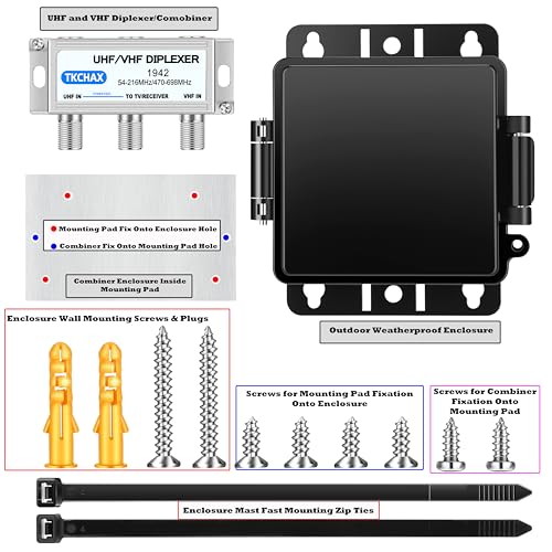 Combinateur d'antenne TV UHF VHF coupleur coaxial extérieur haute performance - 6
