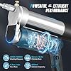Ovshnrr Battery Grease Gun, 12,000 PSI Electric Grease Gun Kit with 2 x 4.0Ah Batteries & Charger, 5.3 oz/min, 600ml Cordless Grease Gun, LED Light, Flexible Hose for Automotive, Truck, Farm