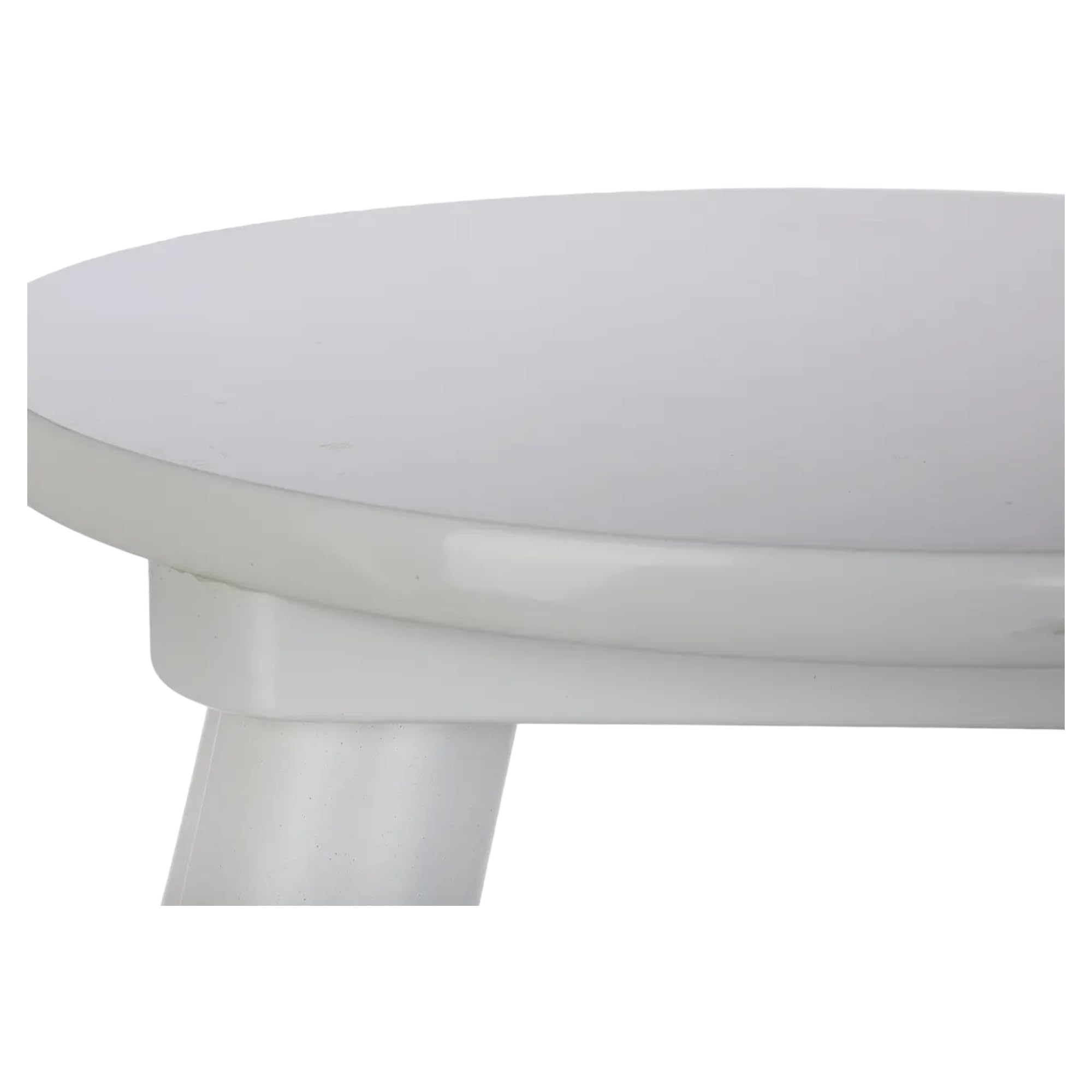 Taburete de Madera Infantil Redondo Diseño Nórdico Blanco Ø 24 x 26 cm