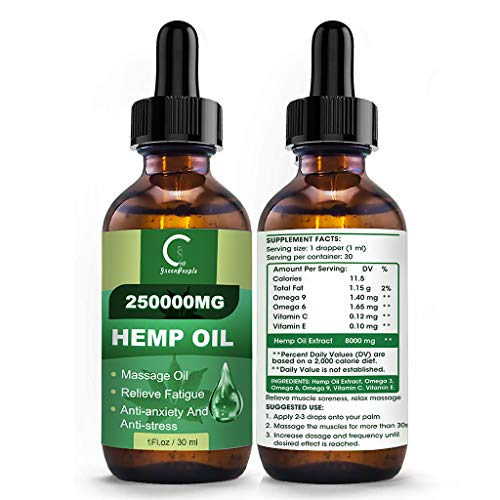 (2 Pack) GPGP GreenPeople Cbdmd Natural Hemp Extract Oil - 250,000MG - Pure Organic Oil Suitable for Anti-Anxiety, Anti-Stress, Sleep and Mood Support