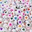 Colorful Heart on White Beads