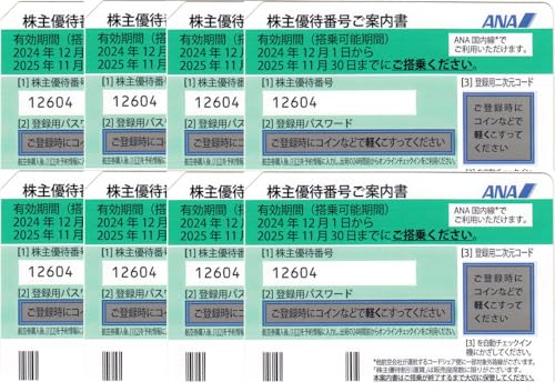 大幅値下げ！！ANA株主優待券 8枚 