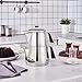 Karaca Fiona Stainless Steel Turkish Teapot Set XL, 1L Tea Pot & 2L Water Tank (Kettle), Stove Top/Induction Compatible, Elegant Silver Design, Easy to Clean, Non-Flammable Handles