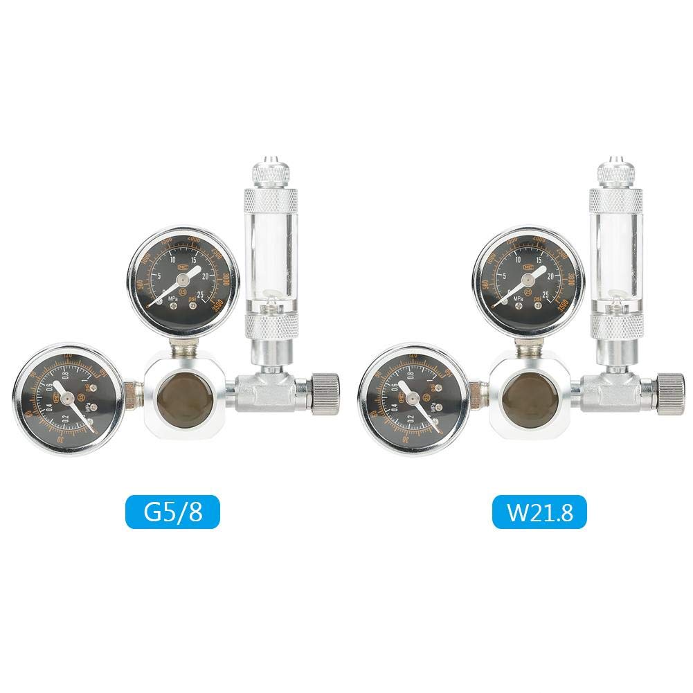 Fdit Rgulateur de CO2 Aquarium Affichage Double Pression avec Compteur de Bulles et clapet Anti-Retour (G5 / 8)