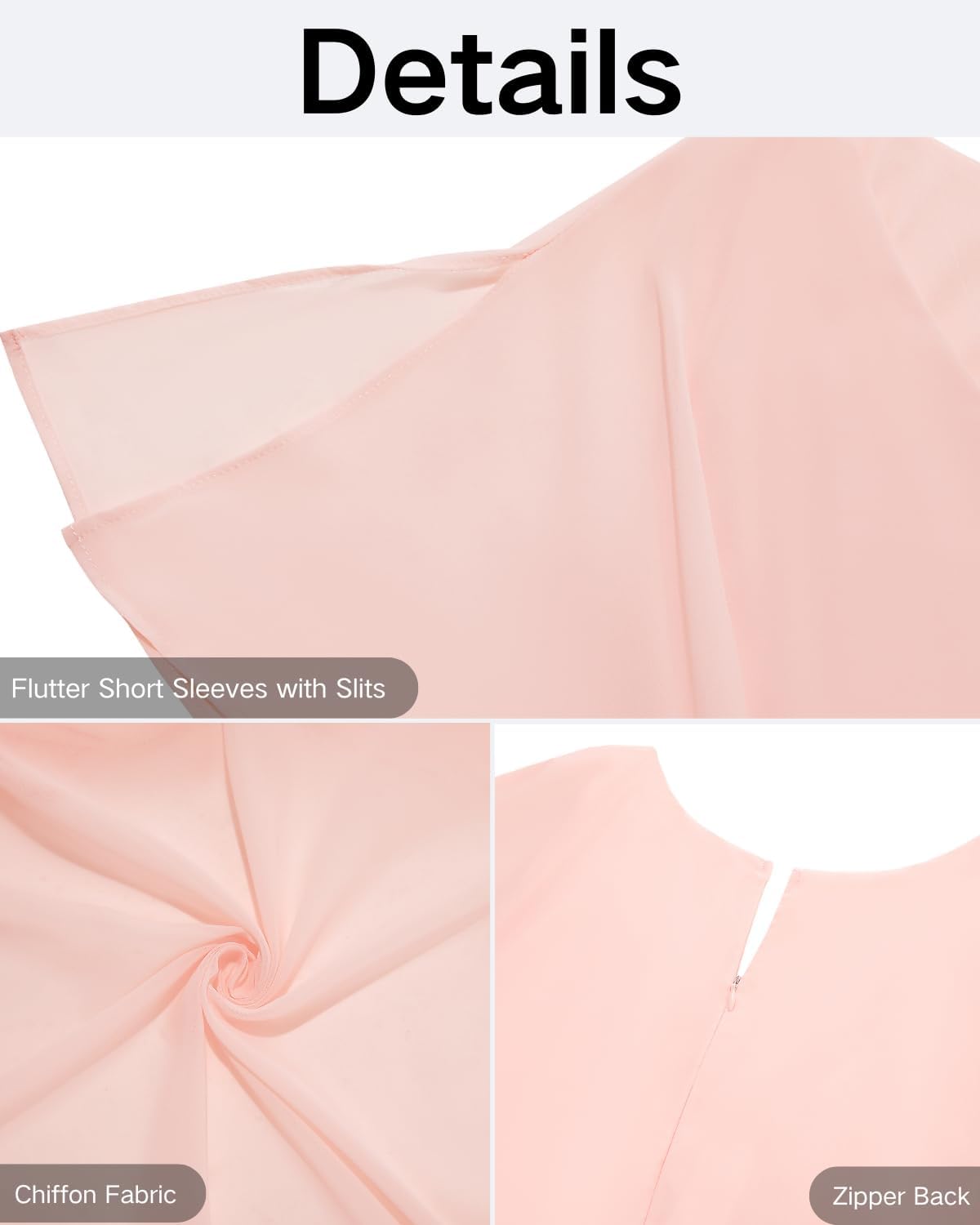 Pinup Fashion Plus Size Wedding Guest Dress Women - Formal Cocktail Evening Bridesmaid Chiffon High Low Midi Dresses - Image 6