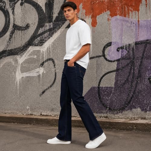Image of THIRD QUADRANT Relaxed fit Denim Jeans for Men || Straight Leg Jean for man || Regular fit Blue Color Jeans