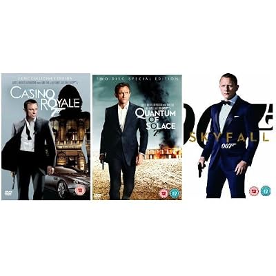 The Complete Daniel Craig James Bond DVD Movie Collection: Casino Royale / Quantum of Solace / Skyfall