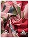 ZESICA Women's 2025 Fall Long Sleeve Maxi Dress Floral Print V Neck Empire Waist A Line Tiered Flowy Boho Party Dresses Vintage Pink X-Large