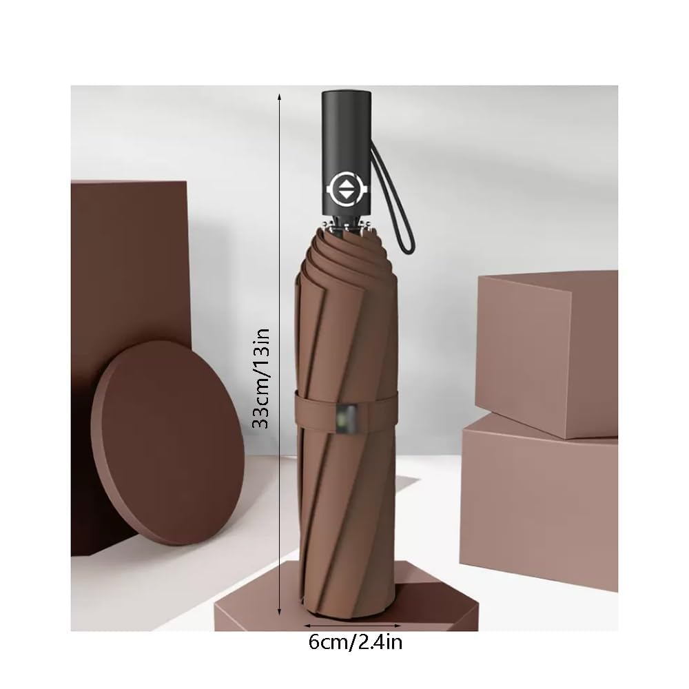 Parapluies De 46 Pouces Pour La Pluie, Robustes, À 24 Nervures, Ouvrant Automatiquement, En Fibre De Verre, Résistants Au Vent, Compacts, Automatiques, Portables