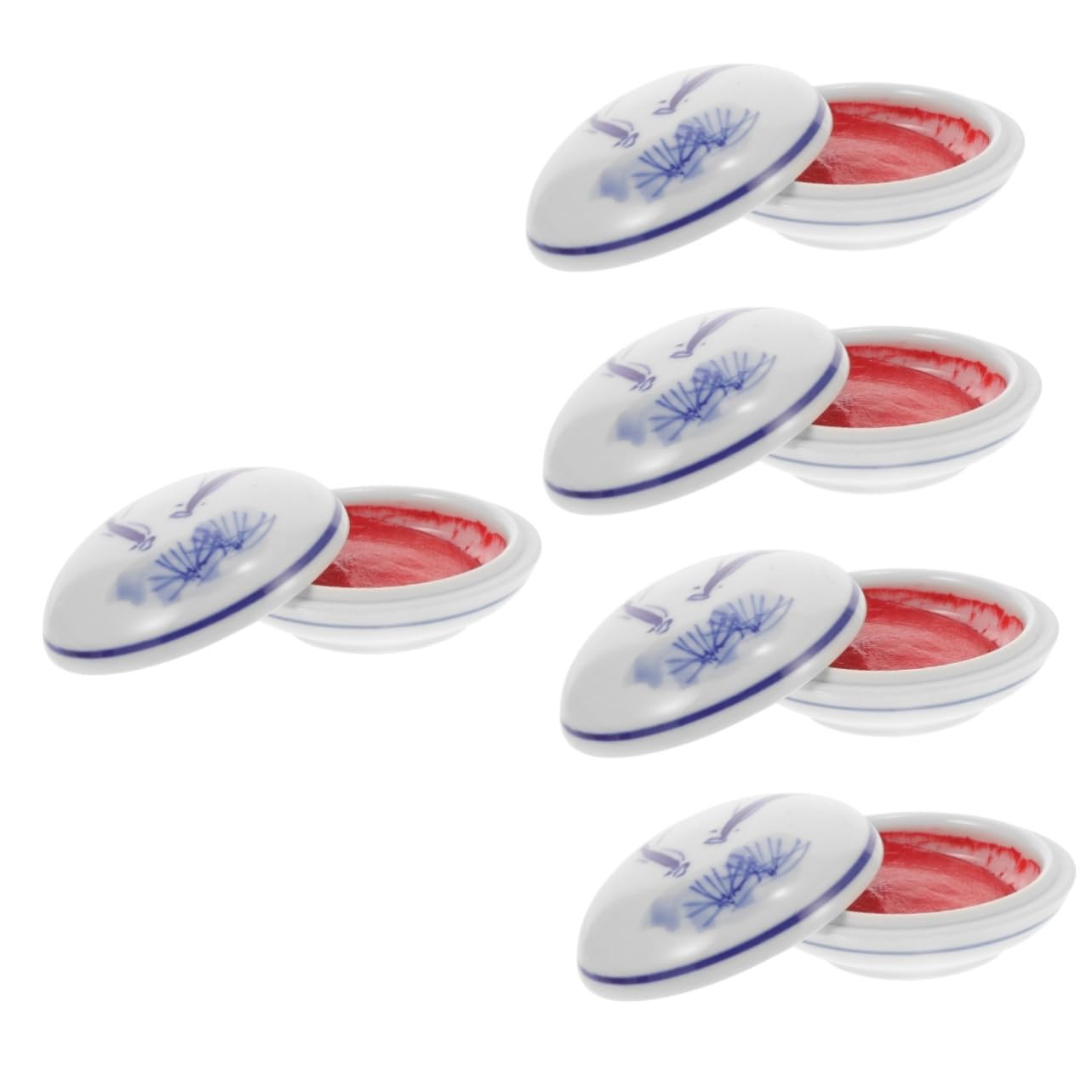 Gadpiparty 5 Stück Stempelkissen Einfügen Kalligraphie Malen Malerei Zeichnung Pads Kalligrafie-Angebot Malutensilien Keramik