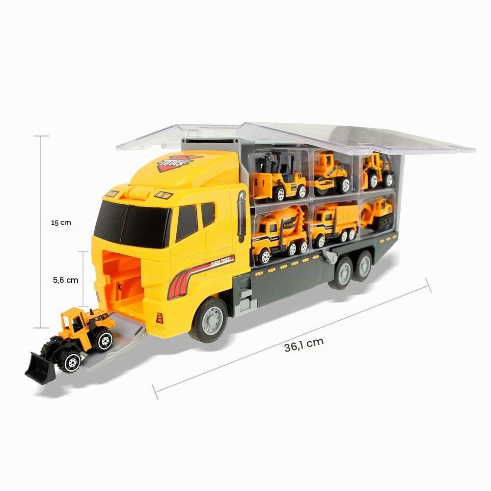 Camion Giocattolo per Bambini, Macchinine per bambini Set di Giocattoli Costruzione per Veicoli da Costruzione 2 3 4 5 anni
