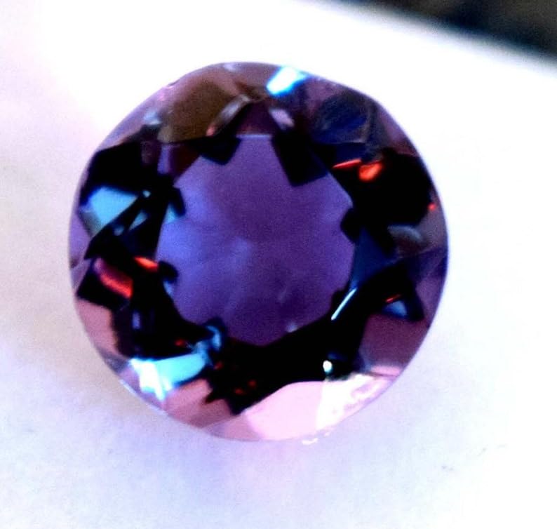 Alexandrite naturelle de 11 mm, gemme ronde d'exception pour création de bijoux